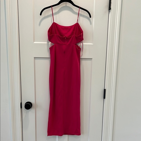 New York & Company Magenta Spaghetti Strap Sheath Dress - Picture 3 of 6